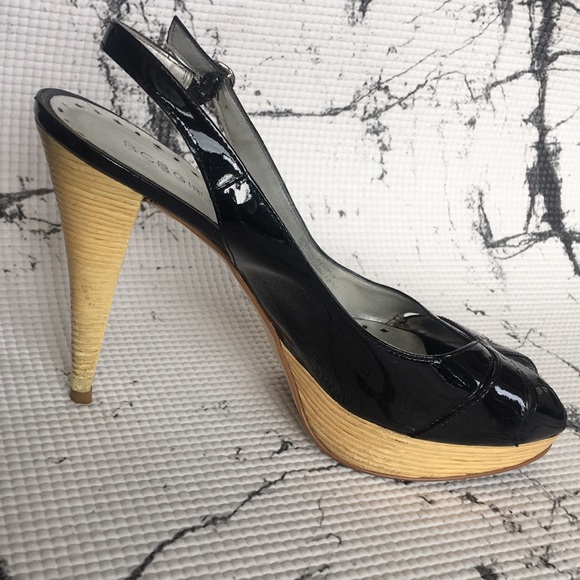 BCBG patent peep toe slingback heels! - Picture 7 of 8